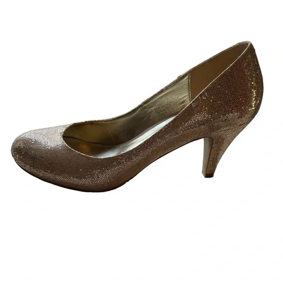Mix No6 Sequin Shoes Heels Champaign 9.5 - Picture 7 of 11